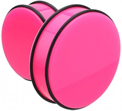 Supersize Neon Colored Acrylic No Flare Ear Gauge Plug in Saudi Arabia