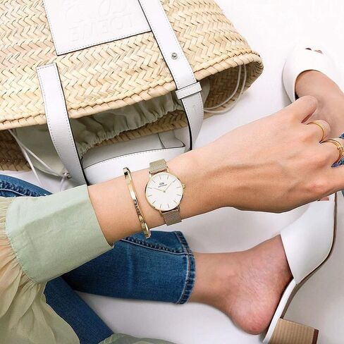 ساعة انالوج للنساء بحركة كوارتز ياباني ايفر جولد، بلون ذهبي، من دانيال ولينغتون، بيتيت ايفرجولد in Kuwait