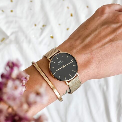 Daniel Wellington Petite Evergold Watch, Gold Mesh Bracelet in Saudi Arabia