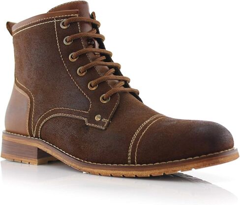 Ferro Aldo Rufus MFA806032 Mens Casual Suede Cap Toe Boot Motorcycle Zipper Boots in Saudi Arabia