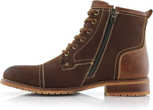 Ferro Aldo Rufus MFA806032 Mens Casual Suede Cap Toe Boot Motorcycle Zipper Boots in Saudi Arabia