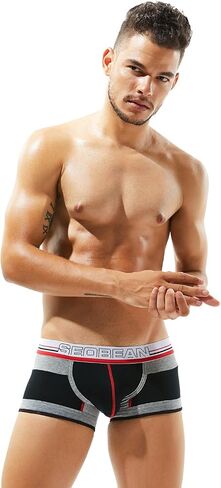 SEOBEAN Mens Low Rise Sexy Trunk Boxer Brief Underwear in Saudi Arabia