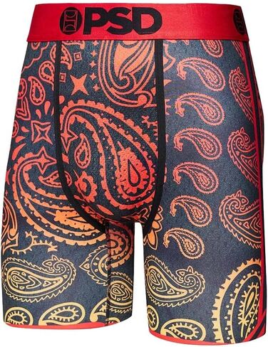 PSD Underwear Men's Boxer Briefs (Red/Fire Paisley/S) in Saudi Arabia