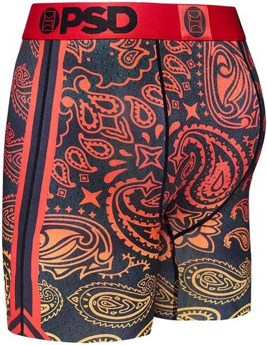 PSD Underwear Men's Boxer Briefs (Red/Fire Paisley/S) in Saudi Arabia