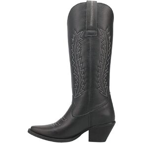 حذاء Dingo النسائي Tin Lizzy Tall Western ذو مقدمة قصيرة - Di844-Black in Kuwait