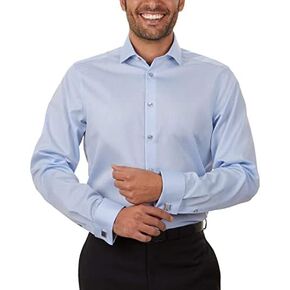 Calvin Klein Men's Dress Shirt Slim Fit Non Iron Herringbone French Cuff in Saudi Arabia