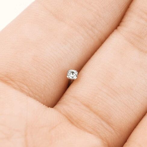 Nose Screw with Prong CZ Titanium Nose Rings in Saudi Arabia