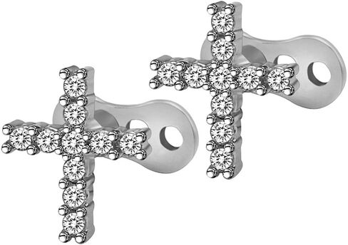 joyMerit Titanium Steel Crystal Dermal Anchor Top Base - Cross in Saudi Arabia