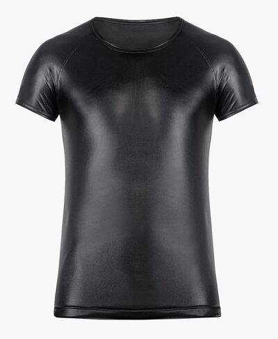 Panegy Men's Sculpting Leather Short Sleeves Side Mesh Cross Bodysuit Slim Fit Briefs Sexy Waist in Saudi Arabia