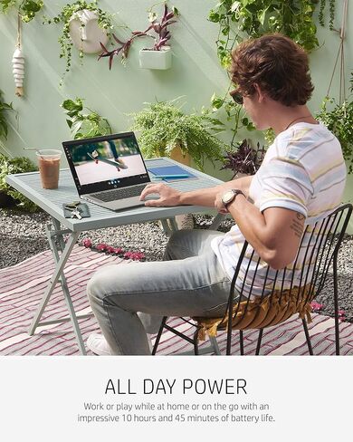 HP Chromebook 14" Laptop, AMD Athlon Silver 3050C, 4 GB RAM, 64 GB eMMC Storage, IPS Touchscreen, Chrome OS(14b-na0010nr) (Renewed) in Saudi Arabia