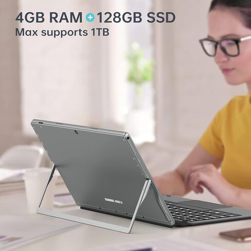كمبيوتر محمول ALLDOCUBE iWORK20 2 في 1، كمبيوتر لوحي مع لوحة مفاتيح (وقلم ستايلس)، كمبيوتر لوحي Windows 10.1 بوصة، وحدة المعالجة المركزية Intel N4020، ذاكرة وصول عشوائي 4 جيجابايت/ذاكرة وصول عشوائي 128 جيجابايت، Windows 10، نوع C، دعم HDMI، كمبيوتر محمول  in Kuwait
