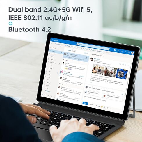 كمبيوتر محمول ALLDOCUBE iWORK20 2 في 1، كمبيوتر لوحي مع لوحة مفاتيح (وقلم ستايلس)، كمبيوتر لوحي Windows 10.1 بوصة، وحدة المعالجة المركزية Intel N4020، ذاكرة وصول عشوائي 4 جيجابايت/ذاكرة وصول عشوائي 128 جيجابايت، Windows 10، نوع C، دعم HDMI، كمبيوتر محمول  in Kuwait