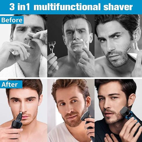 Viatia Electric Razor for Men,Electric Shavers for Men Cordless Rechargeable, Wet/Dry Mens Shaver Electric Razor for Men,Waterproof 3D Rotary Mens Razor for Shaving Gifts for Dad, Husband Boyfriend in Saudi Arabia
