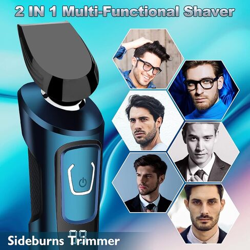 Viatia Electric Razor for Men,Electric Shavers for Men Cordless Rechargeable, Wet/Dry Mens Shaver Electric Razor for Men,Waterproof 3D Rotary Mens Razor for Shaving Gifts for Dad, Husband Boyfriend in Saudi Arabia