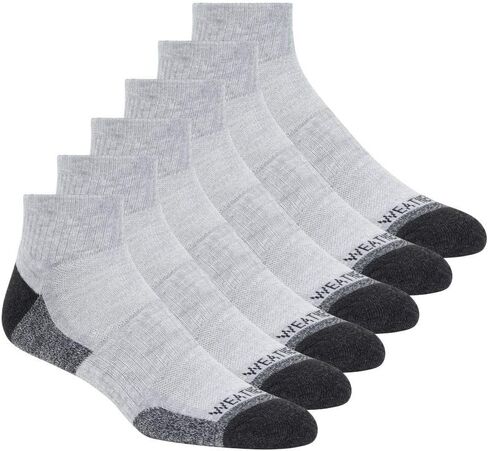 Weatherproof mens 6 Pack Quarter Crew Socks in Saudi Arabia