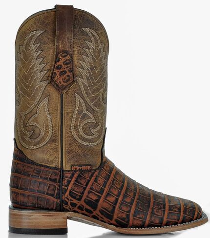 Soto Boots Mens American Gator Belly Print Boots H50035 in Saudi Arabia