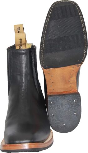 The Western Shops Men’s Short Ankle Square Toe Genuine Leather Cowboy Boot in Saudi Arabia