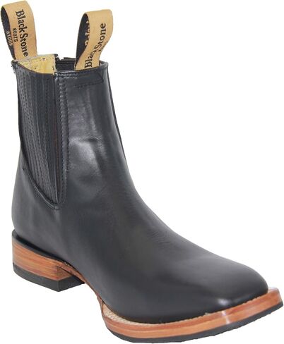 The Western Shops Men’s Short Ankle Square Toe Genuine Leather Cowboy Boot in Saudi Arabia
