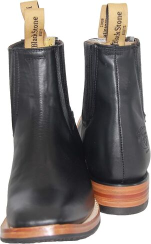 The Western Shops Men’s Short Ankle Square Toe Genuine Leather Cowboy Boot in Saudi Arabia