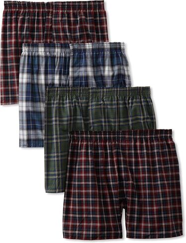 Fruit of the Loom Men's Woven Tartan and Plaid Boxer Multipack in Saudi Arabia