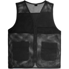 TOPTIE Adult Mesh Vest Zipper Supermarket Team Volunteer Uniform Vest in Saudi Arabia