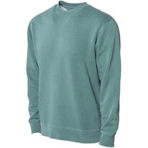 Independent Trading Co. - Unisex Midweight Pigment-Dyed Crewneck Sweatshirt - PRM3500 - L - Pigment Alpine Green in Saudi Arabia