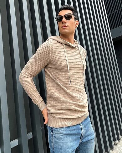 سترة BISUPER للرجال بسحاب ربعي مضلعة من نوع Kint Mockneck بقصة ضيقة in Kuwait