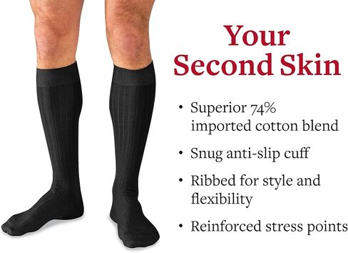 جوارب بيما القطنية للرجال - جوارب رجالية عالية الركبة - جوارب كلاسيكية فوق الساق من Boardroom Socks in Kuwait