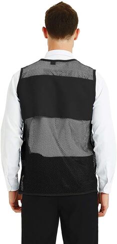 TOPTIE Adult Mesh Vest Zipper Supermarket Team Volunteer Uniform Vest in Saudi Arabia