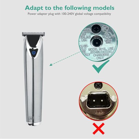 for Wahl Charger Cord, Lnauy Adapter Compatible with Wahl 9818L 9818 9888L 9854L 9876L Groomer Clipper S004mu0400090 9854-600 97581-405 9867-300 79600-2101 Replacement 4V Power Supply in Saudi Arabia