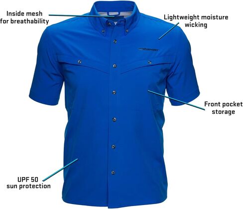 Whitewater Lightweight Moisture Wicking Short Sleeve Shirt with UPF 50 in Kuwait