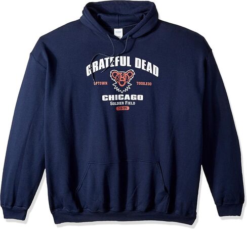 سويت شيرت بقلنسوة رجالي أزرق سائل مقاس كبير Grateful Dead Chicago Soldier Field 1995 in Saudi Arabia