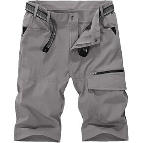 EKLENTSON Mens Shorts with Pockets Lightweight Quick Dry Cargo Shorts (with No Belt)