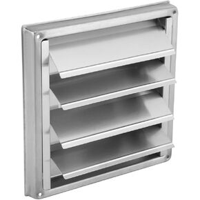 Wall Air Vent Grille, Stainless Steel Square Tumble Dryer Extractor Fan Outlet Silver For Maximum Exhausting Flow To Stop Unpleasant Odors Noises in Kuwait