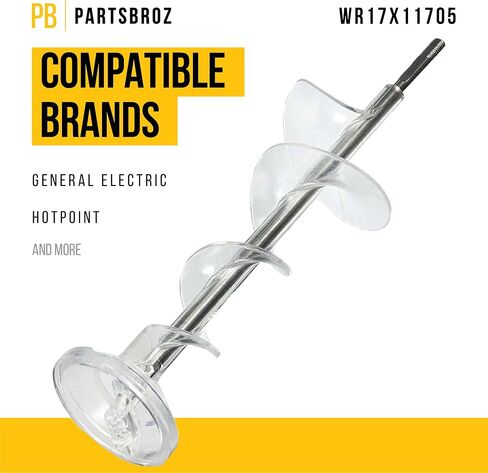 WR17X11705 موزع صانع الثلج من PartsBroz - أجزاء ثلاجة Hotpoint المتوافقة مع GE - يستبدل AP3672963 EA964350 PS964350 - جزء الثلاجة DIY مدى الحياة - سهل التركيب in Saudi Arabia