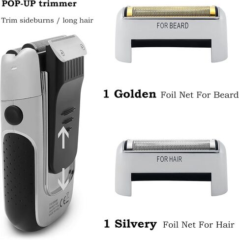 VGR Double Foil Professional Electric Shaver for Men 3 Adjustable Speeds Electric Razors Head Shaver for Bald Men Hair Beard Trimmer with 2 Head Barber Supplies Gifts for Men Fathers Husband Boyfriend in Saudi Arabia