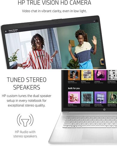 HP 2022 Newest 17 inch FHD Laptop, 11th Generation Intel Core i5-1135G7, 16 GB RAM, 512 GB PCle NVMe SSD, Intel Iris Xe Graphics, HDMI, WiFi, Bluetooth, Webcam, Windows 11 Home Bundle with JAWFOAL in Saudi Arabia