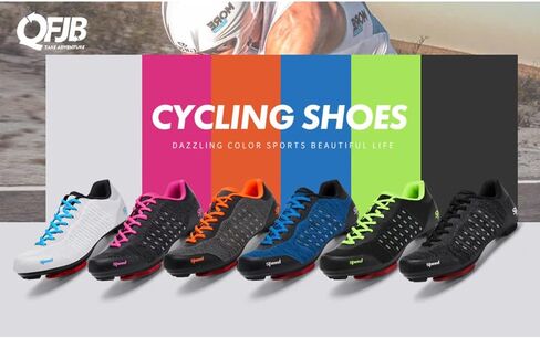 QFJB Road Bike Cycling Shoes for Men, Women Men’s Cycling Shoes, Indoor Cycling Shoes Women, Compatible with Cleats, SPD System, Lock Road Bike Riding Shoes, Delta Cleats Included in Saudi Arabia