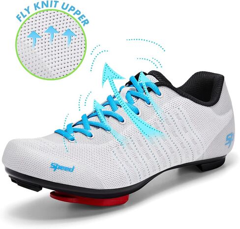 QFJB Road Bike Cycling Shoes for Men, Women Men’s Cycling Shoes, Indoor Cycling Shoes Women, Compatible with Cleats, SPD System, Lock Road Bike Riding Shoes, Delta Cleats Included in Saudi Arabia
