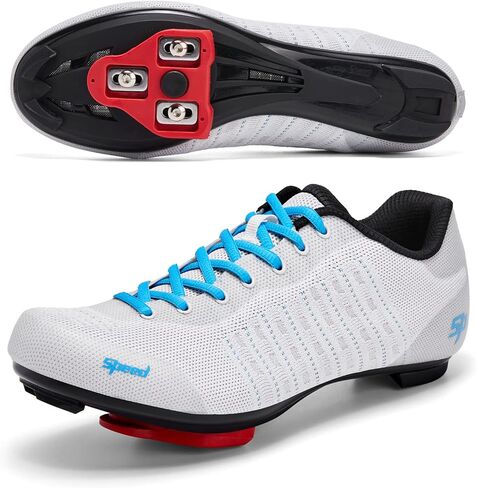 QFJB Road Bike Cycling Shoes for Men, Women Men’s Cycling Shoes, Indoor Cycling Shoes Women, Compatible with Cleats, SPD System, Lock Road Bike Riding Shoes, Delta Cleats Included in Saudi Arabia