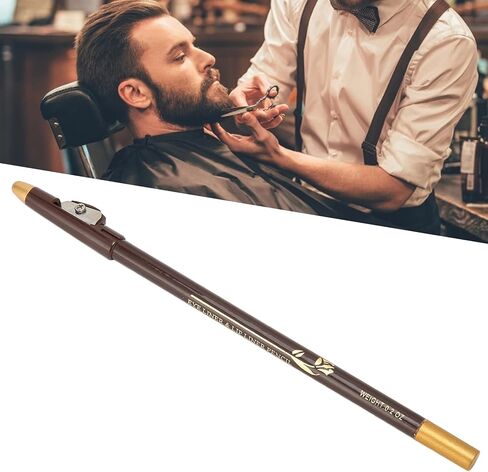 Beard Lineup Pen,ANGGREK White Hairline Pen Professional Beard Pencil Filler Household Beard Pencil Liner Shaping Styling Tool(White) in Kuwait