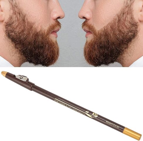 Beard Lineup Pen,ANGGREK White Hairline Pen Professional Beard Pencil Filler Household Beard Pencil Liner Shaping Styling Tool(White) in Kuwait