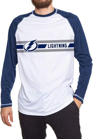 Calhoun Mens Officially Licensed NHL Striped Long Sleeve Rashguard in Kuwait