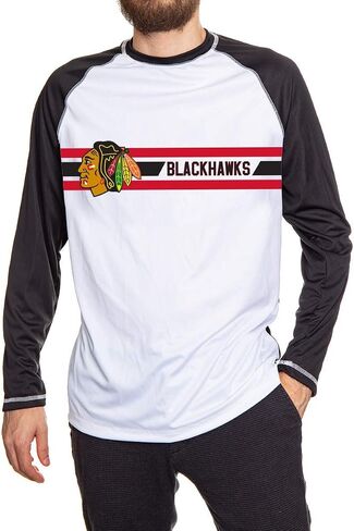 Calhoun Mens Officially Licensed NHL Striped Long Sleeve Rashguard in Kuwait