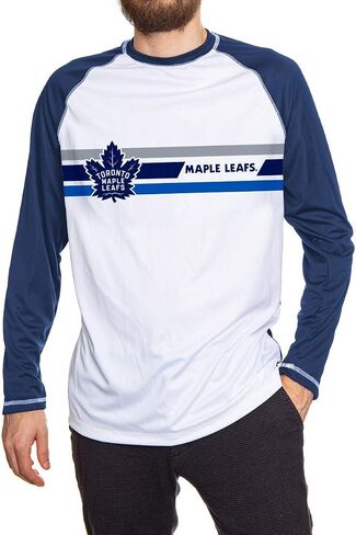 Calhoun Mens Officially Licensed NHL Striped Long Sleeve Rashguard in Kuwait