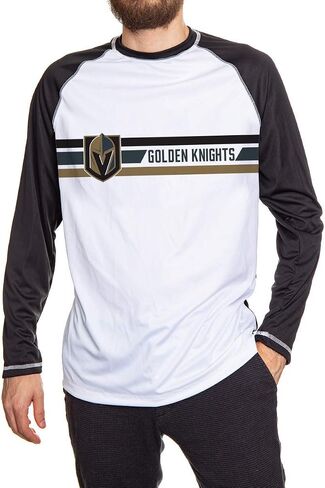 Calhoun Mens Officially Licensed NHL Striped Long Sleeve Rashguard in Kuwait