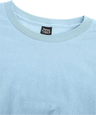 Hanes Men's Nano Premium Cotton T-Shirt (Pack of 2), Light Blue, Medium in Saudi Arabia