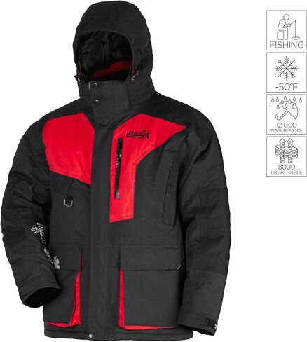 Norfin EXTREME 5 Parka, Waterproof Insulated and Breathable, Wind Resistant, Fishing Jacket with Hood, HOLLOFIL Insulation in Kuwait