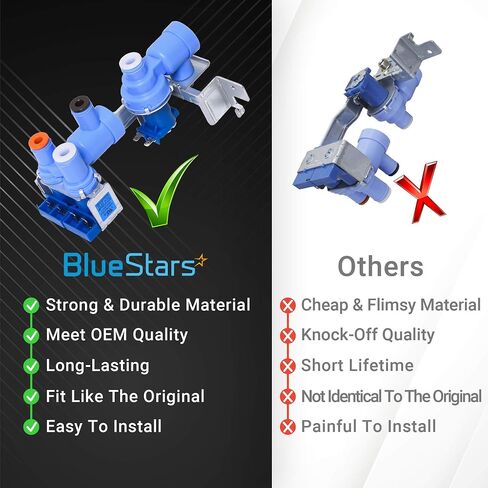 5221JA2006D Refrigerator Water Inlet Valve Assembly Replacement Part by Blue Stars - Exact Fit for LG Refrigerators - Replaces AJU34125525 AP4445614 MJX42111401 AJU34125513 1266849 AH3527457 in Saudi Arabia