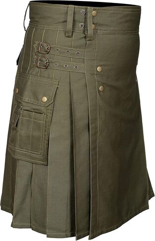 Kilts for Men Utility Kilt Cotton Cargo Pockets in Kuwait
